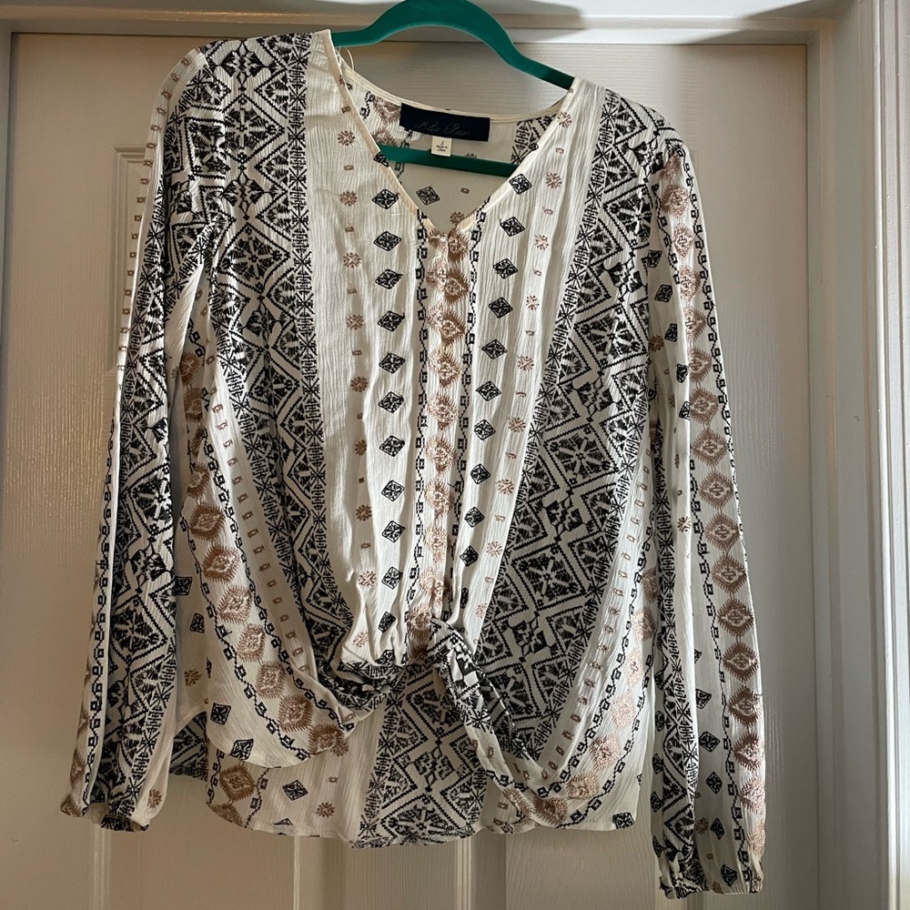 White Flowy Blouse